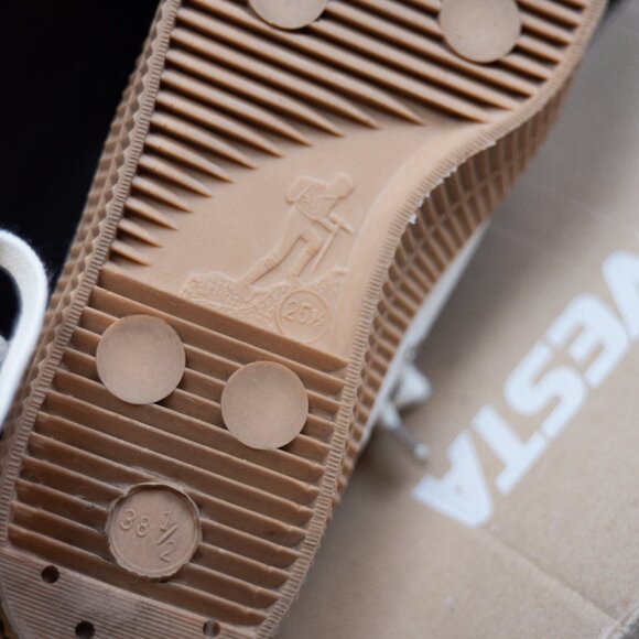 Novesta Cream and White Sneakers with Rubber Toe Cap - Picture 5 of 9